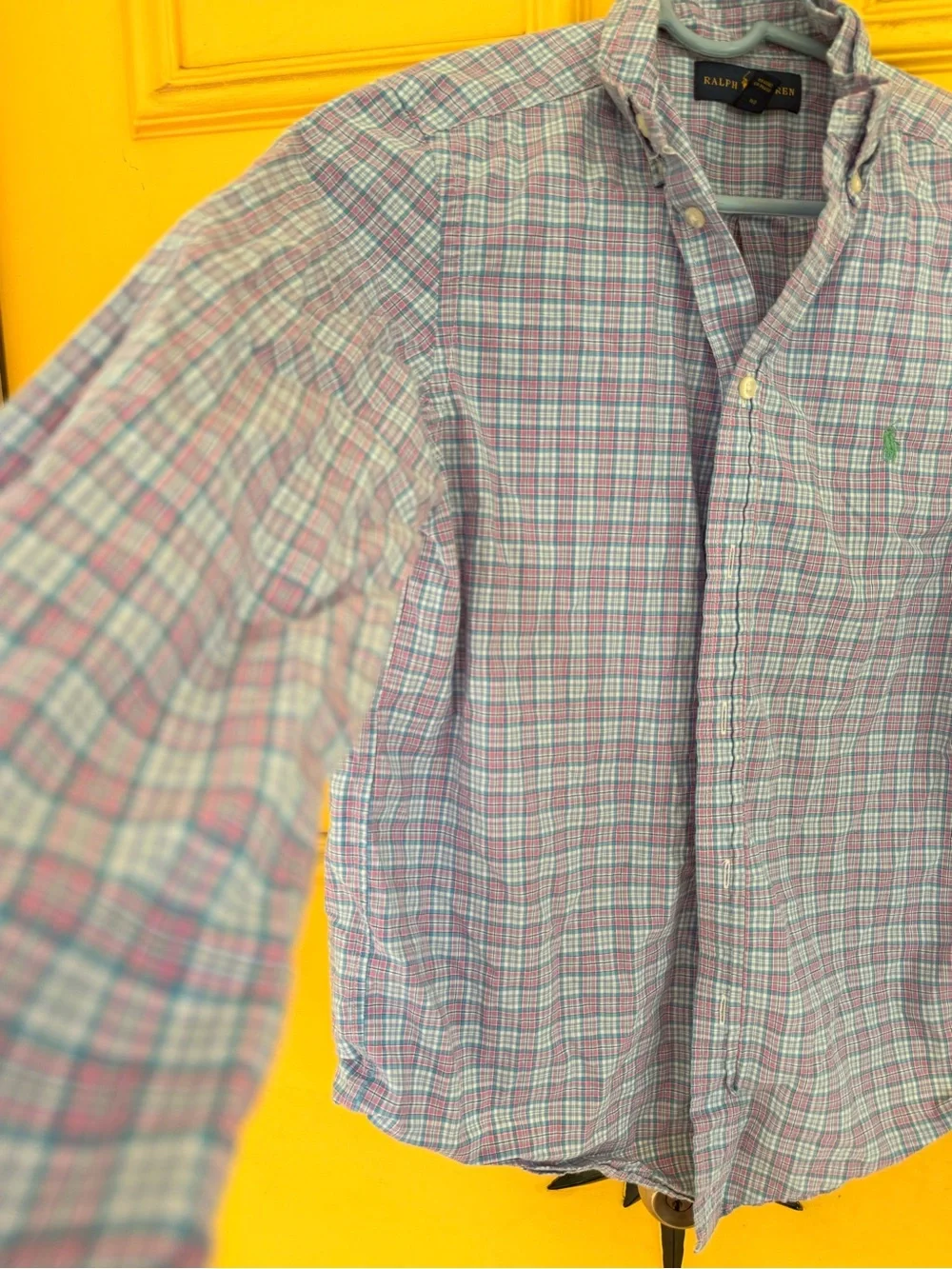 Ralph Lauren teen’ Plaid Button-Down Shirt - Light Pink & Light Blue